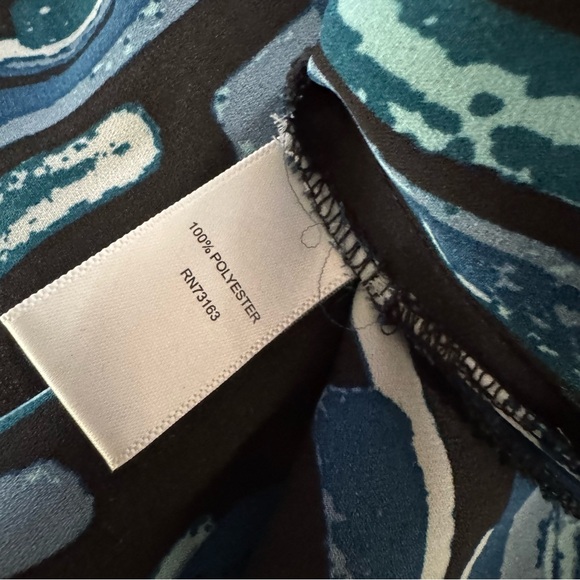 Plus Size 3X Spense Blue Patterned Sleeveless Top - Picture 6 of 6